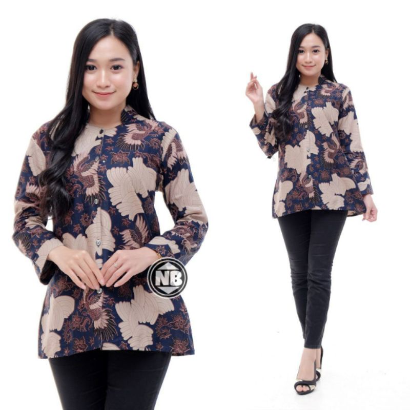 [ TERBARU ] ATASAN BATIK WANITA KERJA KANTOR ORI SHABIRAH BATIKSOLO BLOUSE BLUSEBATIK BATIKMODERN-Kcg 10