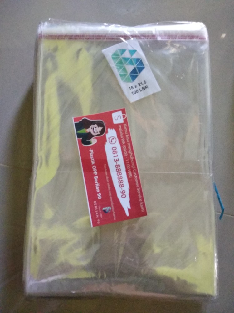 Plastik Opp 16 X 21,5 Cm 18 Mic 100lbr / Plastik Undangan / Plastik Jilbab