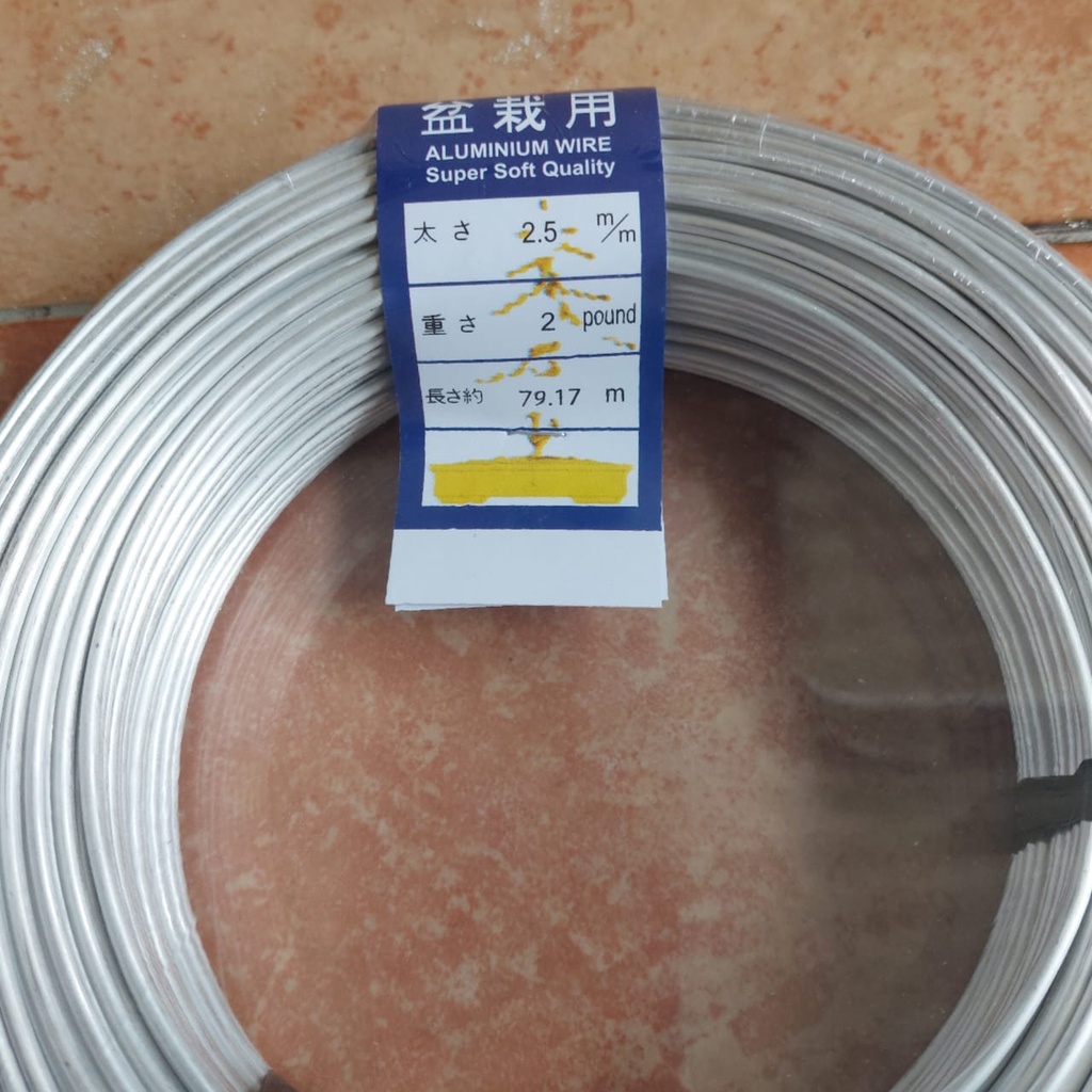 Kawat Bonsai Aesthetic Alumunium Wire Ready 6 Ukuran