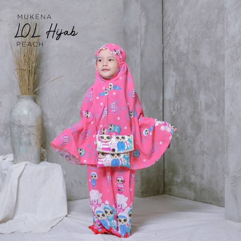 Mukena Anak Balita 2- 4 th Mukena Rayon Bali Karakter HELLO KITTY - LOL
