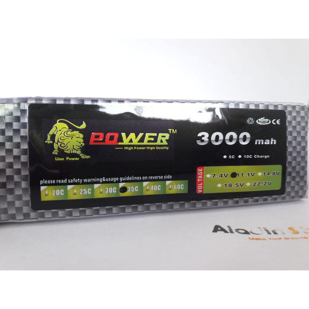 Batre Baterai Lipo Battery 11.1 Volt 11.1V 3S 3000mah 35C Drone Quadcopter Boat Car Airplane RC