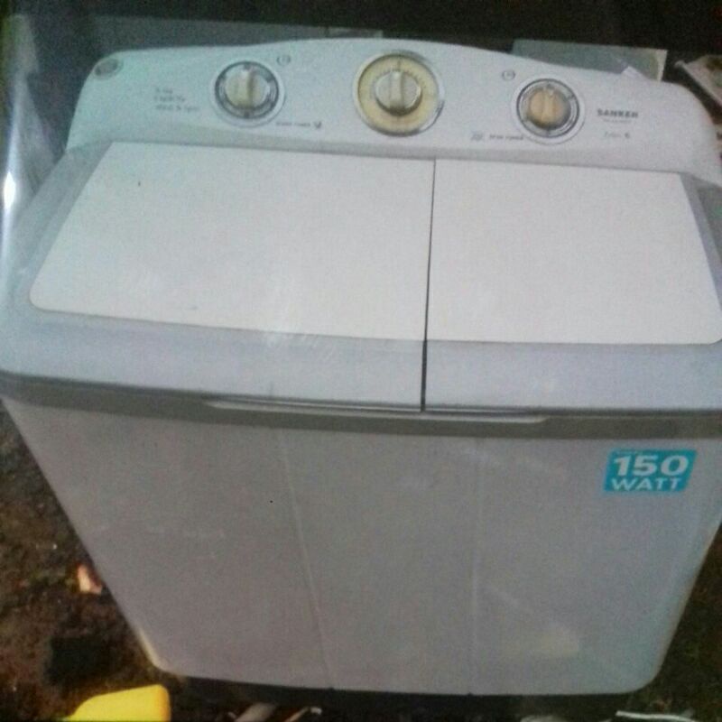 mesin cuci 2 tabung sanken 8kg second