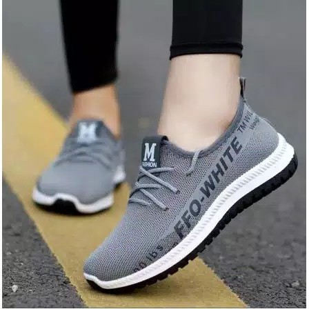 Sepatu Wanita Sneakers FFO White Running santai Casual Quality Premium