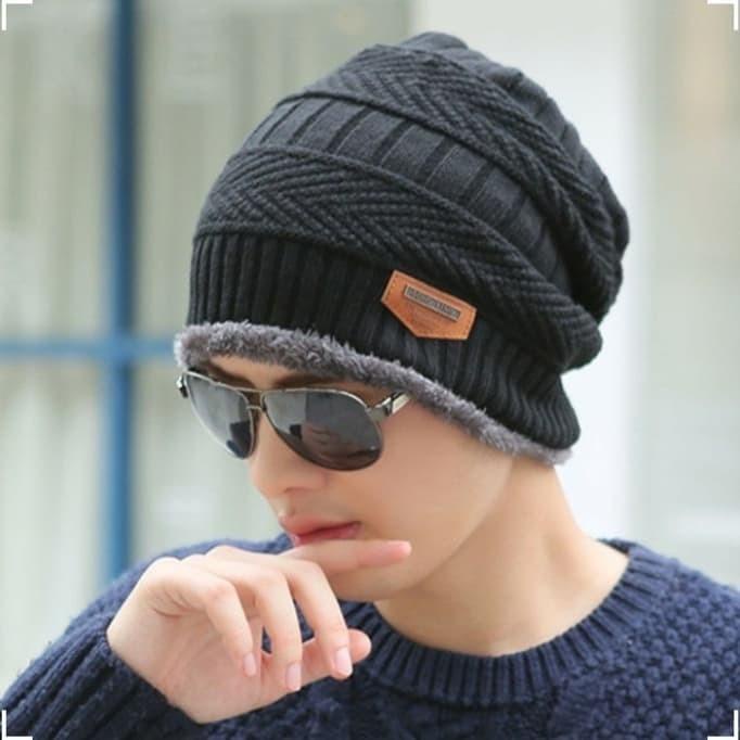 Topi Topi Kupluk Dewasa - Topi Rajut Musim Dingin - Topi Kupluk Pria