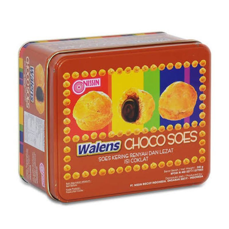 wallens choco soes Nissin 350gr kemasan kaleng