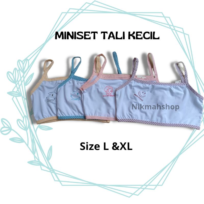 Miniset anak perempuan tali kecil putih