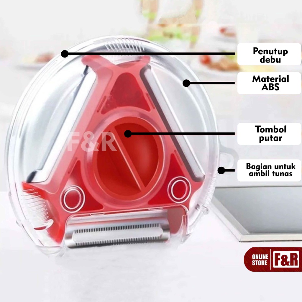 Pisau Pengupas Buah &amp; Sayur 3 in 1 Alat Kupas Kentang Pisau Dapur Stenlis Serbaguna Peeler Stainless