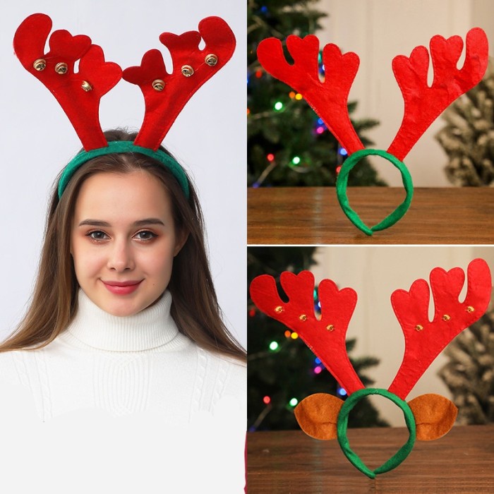 Bando Natal Tanduk Rusa Kostum Natal Cosplay Christmas Jepitan Murah GROSIR