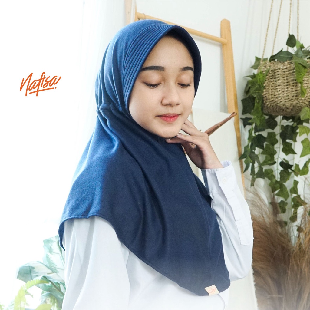 Jilbab Sekolah Nafisa Ventura | Kerudung Sekolah Remaja SD SMP SMA Bergo Instan School Hijab Anak Sekolah Ukuran Lengkap