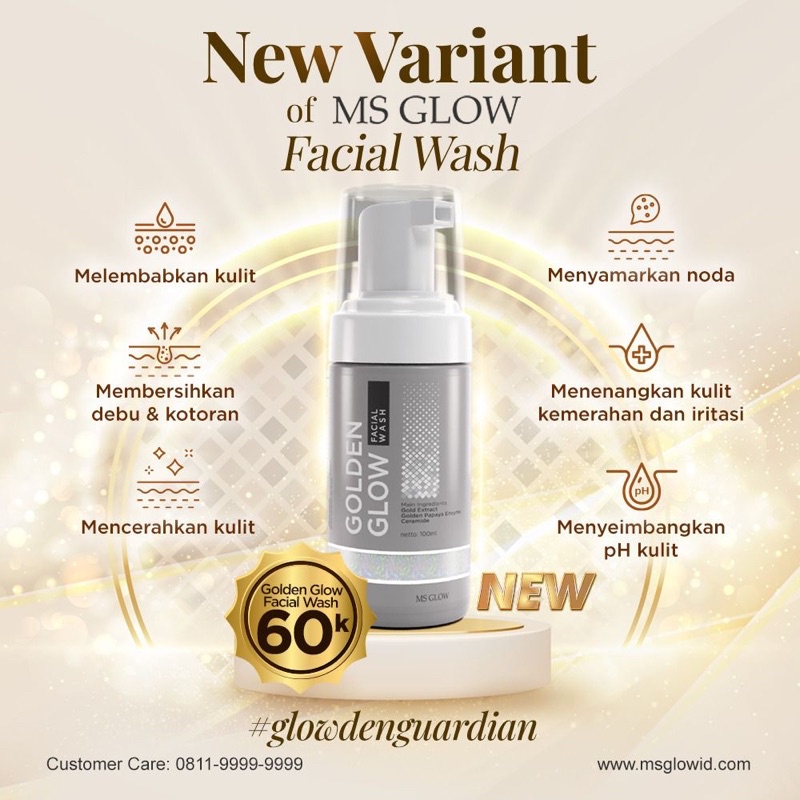 FACIAL WASH GOLDEN GLOW MSGLOW