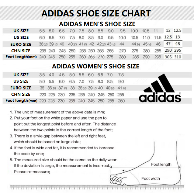 size chart for yeezy foam runner