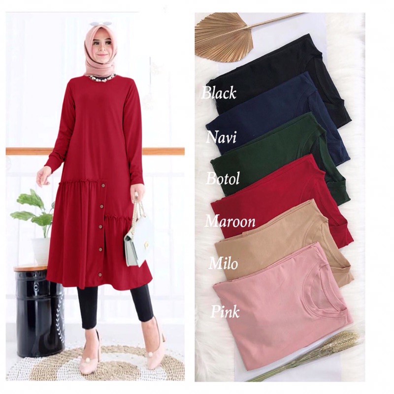 FURLA Tunik - Tunik Babyterry Import LD100 / Long Tunik / Tunik Babyterry Stretch / R.3 - 193-5334