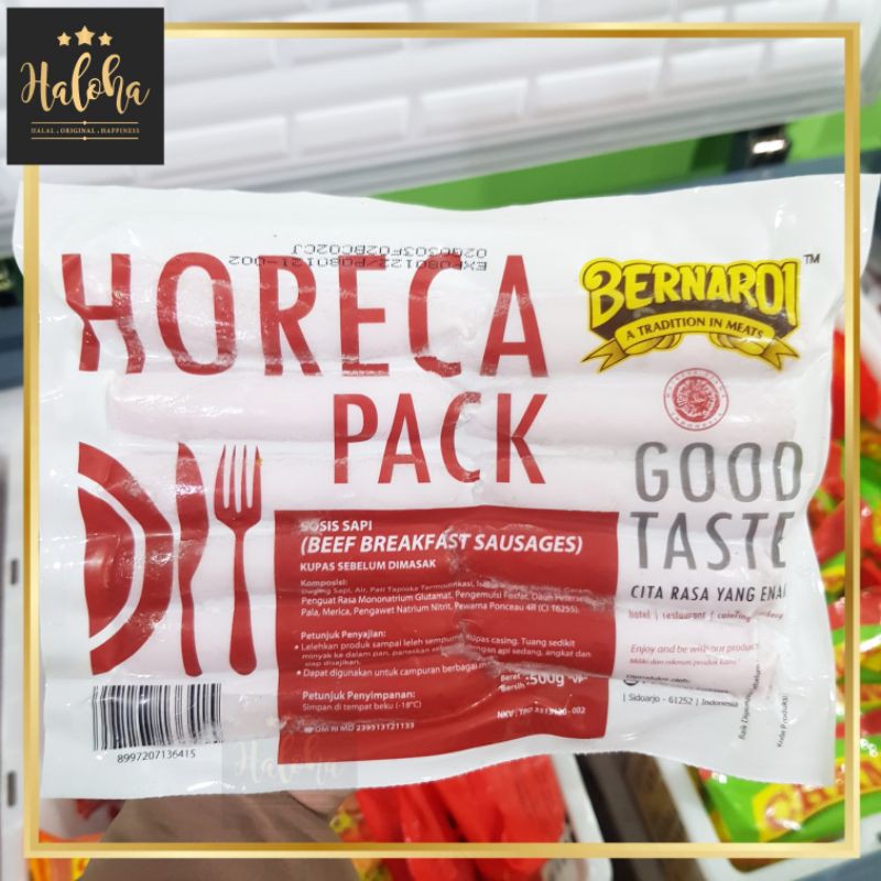 Bernardi Horeca Pack Sosis Sapi CL 500g isi 22