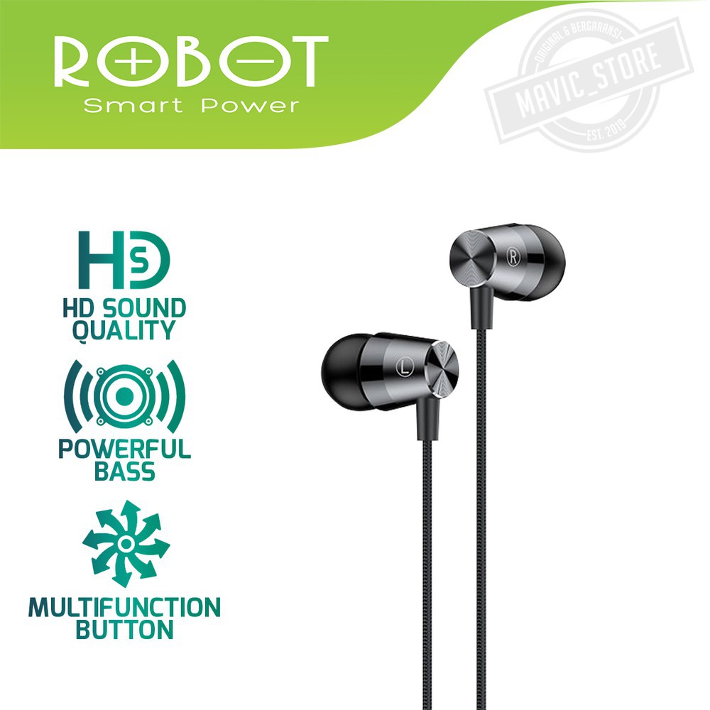 Robot RE101S 1.2mm Subwoofer Bass Metal Wired Headset