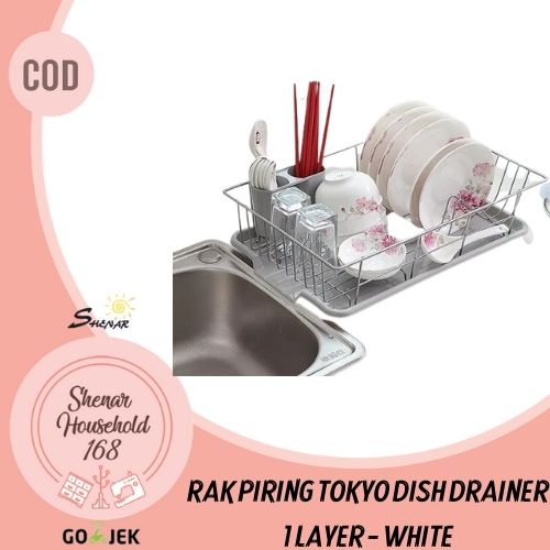 SHENAR , RAK PIRING DISH DRAINER WASTAFEL SUSUN TEMMPAT PENYIMPAN RAK PIRING TOKYO AMORI KOTAK PENYIMPAN MANGKOK PIRING SENDOK PISAU GARPU SERBAGUNA MULTIFUNGSI (BISA COD)