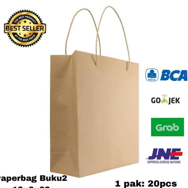 

Februari Maniss Paperbag Polos Paper Bag Tas Kertas Goodie Bag 19X8X22 Kode 966