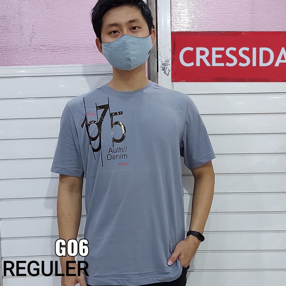 gof CRESSIDA KAOS Pakaian Pria Atasan Kaos Casual Santai Reguler Lengan Pendek Original