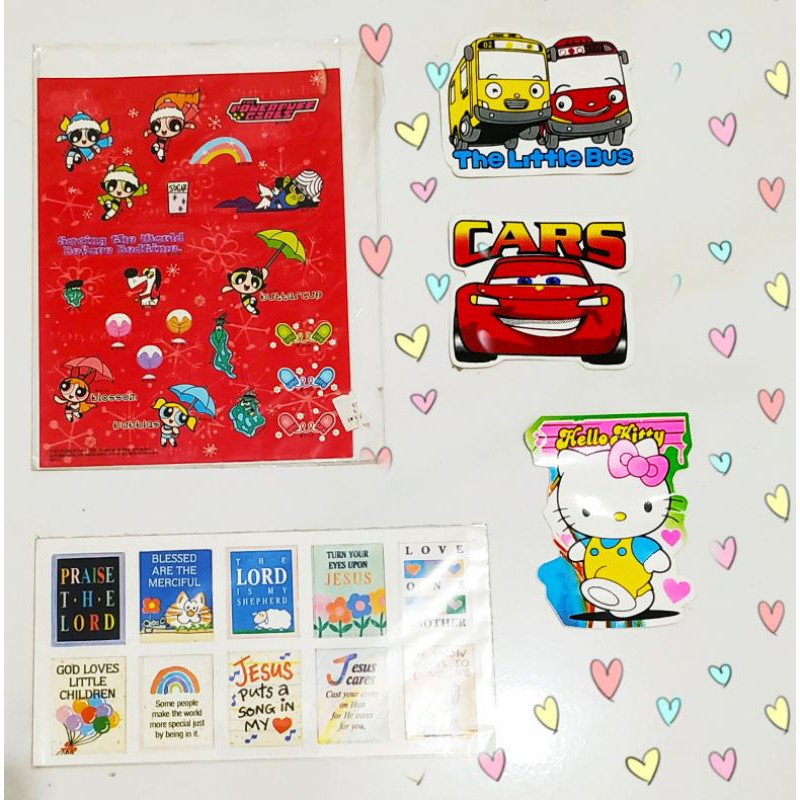 

Aneka sticker/Sticker cars/sticker tayo /sticker hellokitty /sticker powerpuff girls /sticker rohani