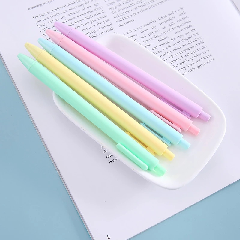 1pc Pulpen Gel Warna-Warni Macaron Untuk Menulis / Hadiah / Perlengkapan Sekolah