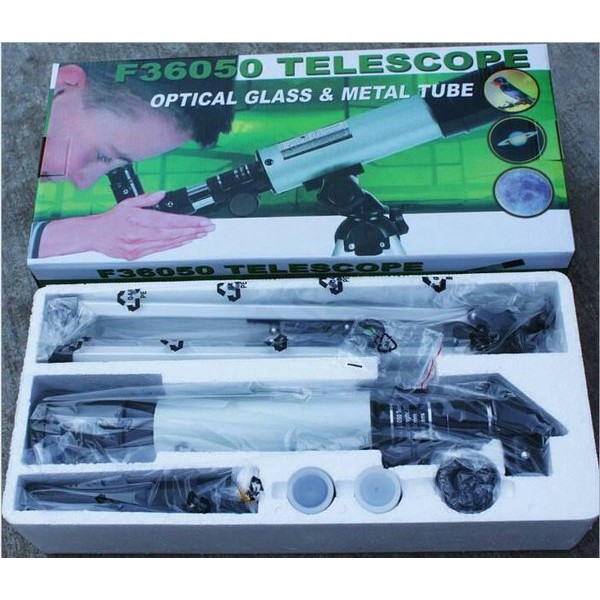 F36050 Telescop Optical Glass &amp; Metal Tube / Teropong Bintang F36050 (NON KOPER )