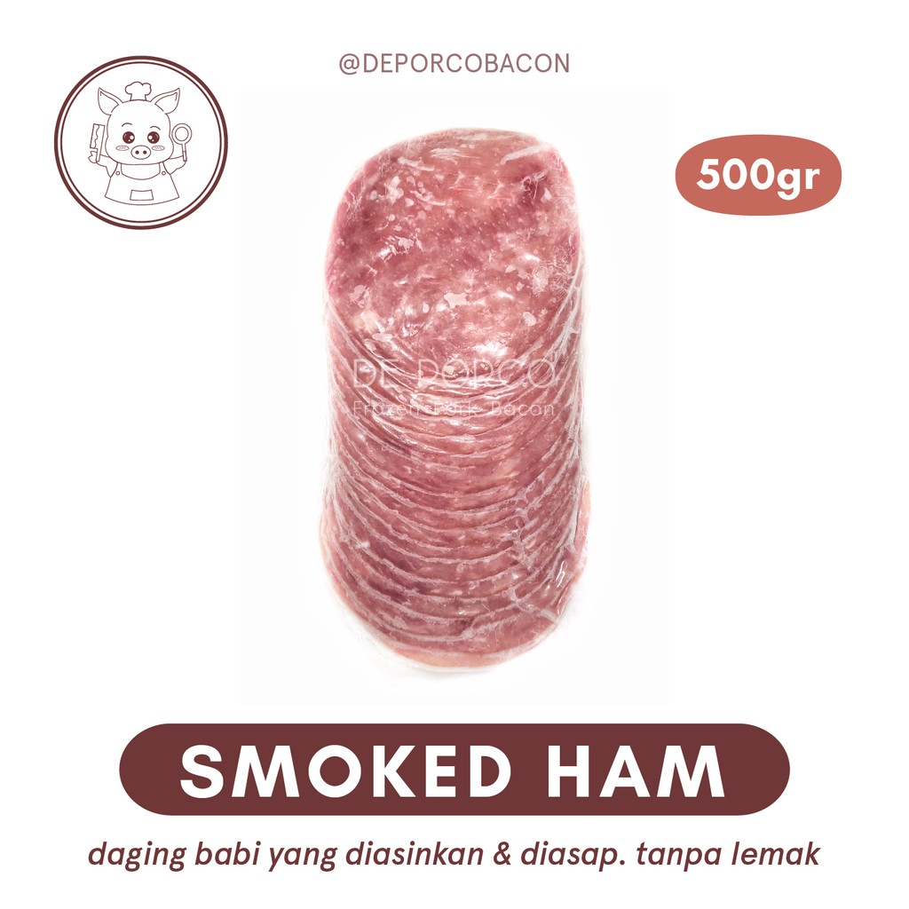 

DEPORCO Pork Smoked Ham Babi Frozen (500gr)