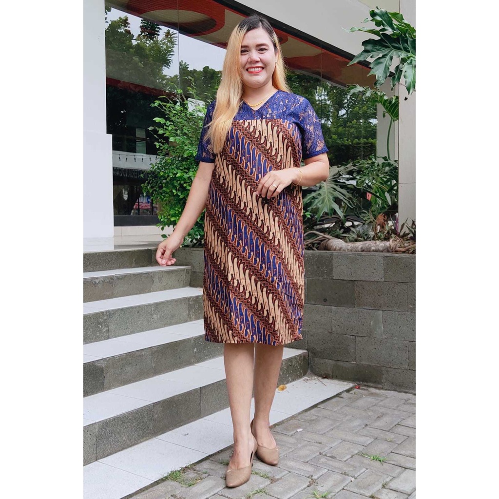 COUPLE DRESS BROKAT TEBAL PREMIUM YENI BAGARIANG - BAHAN TEBAL JAHITAN BUTIK - COUPLE WANITA - COUPLE SET ZIPPER BELAKANG SIZE M L XL XXL JUMBO