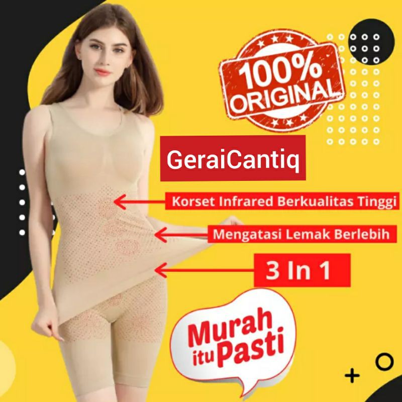 MONALISA SLIMMING SUIT ORIGINAL KORSET BAJU PELANGSING DENGAN INFRA RED