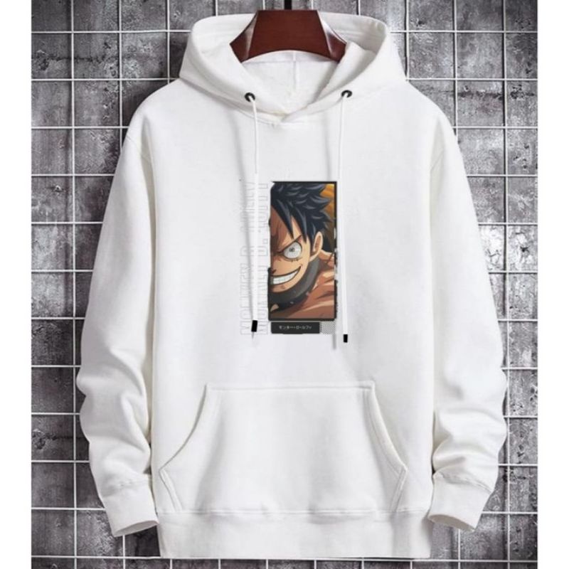 Sweater hoodie MONKEY D. LUFFY pria wanita termurah kualitas distro