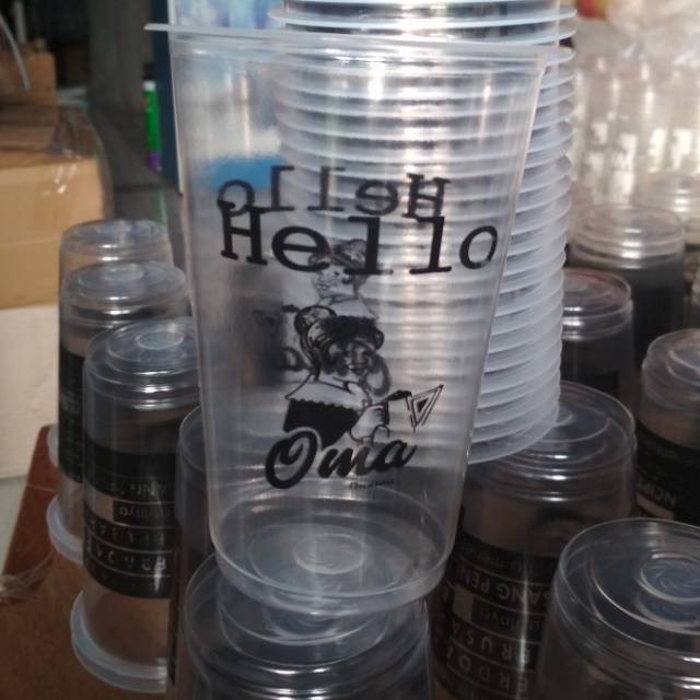 Gelas Plastik & Sablon