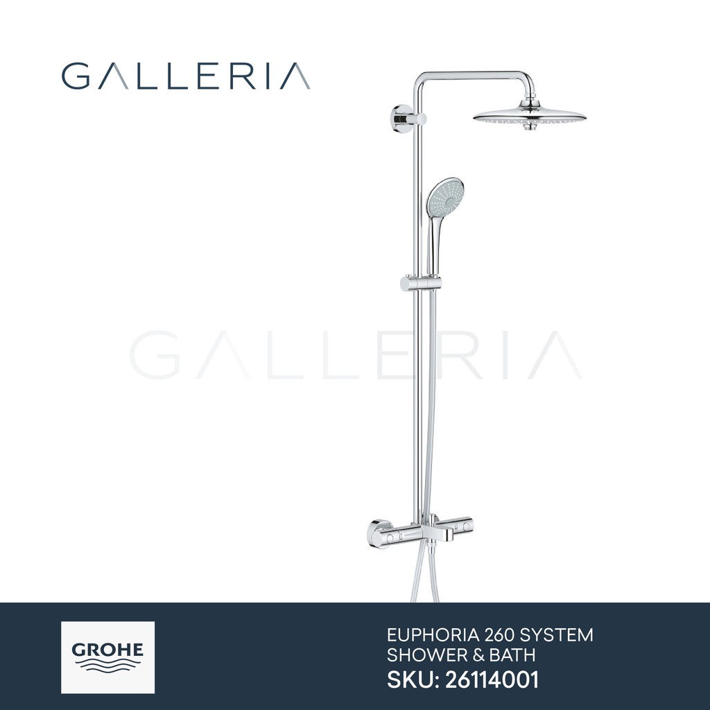 Grohe Euphoria 260 Shower System with Bath Thermostat 26114001 / Grohe Shower