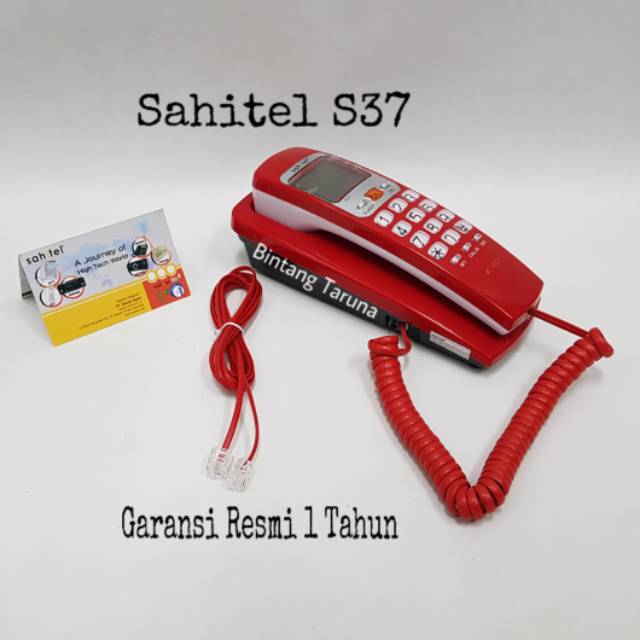 Telepon Kabel Sahitel S37 Cable Phone Sahitel S-37 (Merah)