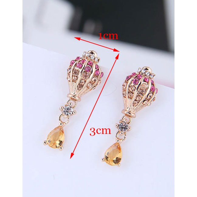 LRC Anting Tusuk Fashion Gold Hot Air Balloon Earring A57980