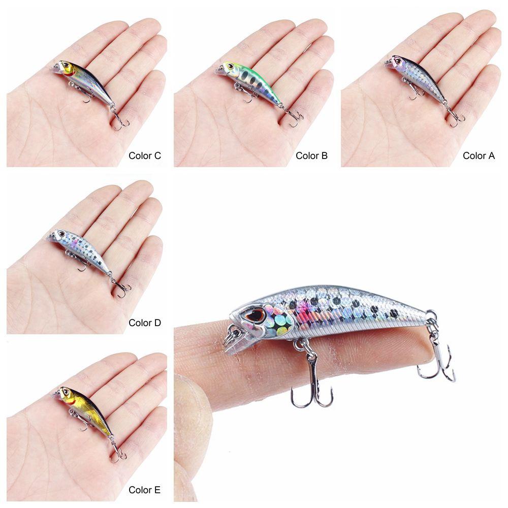 Umpan Ikan Kecil Tenggelam Atas 3.5G 4.5 cm Crankbaits Bergaris bass Minnow Lures
