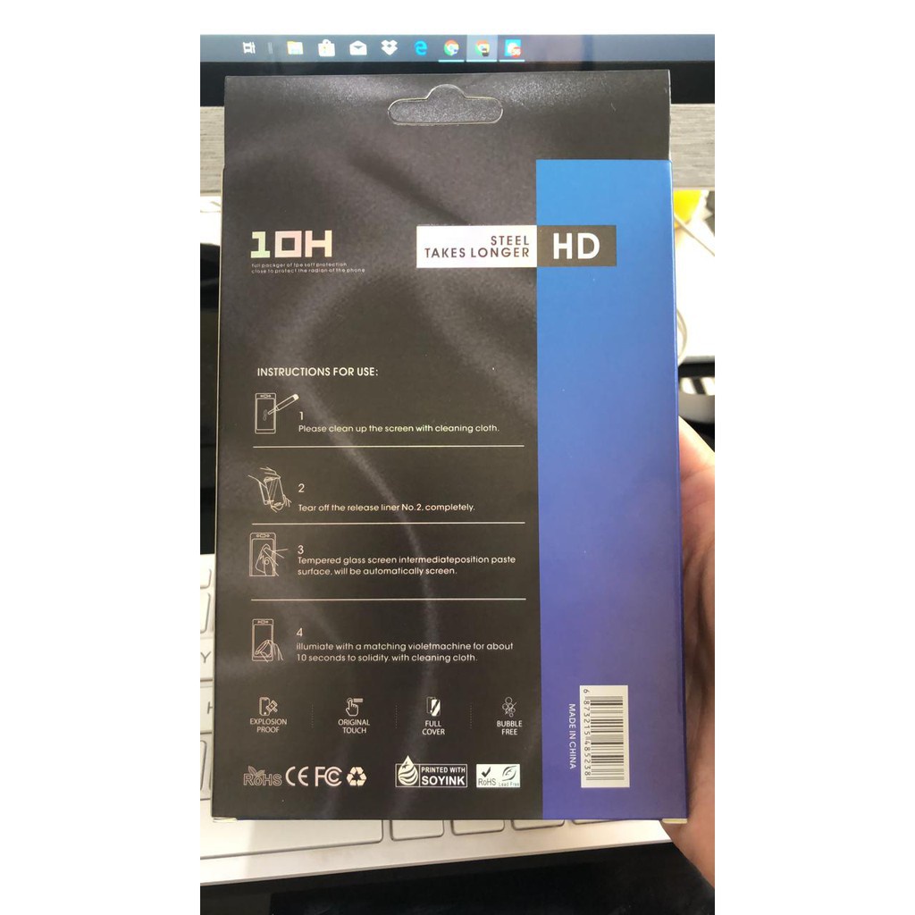 SAMSUNG NOTE 8,NOTE 9.NOTE 10,NOTE 10+ TEMPERED GLASS  UV MIRRO FULL CURVED SURFACE FULL PROTECTION