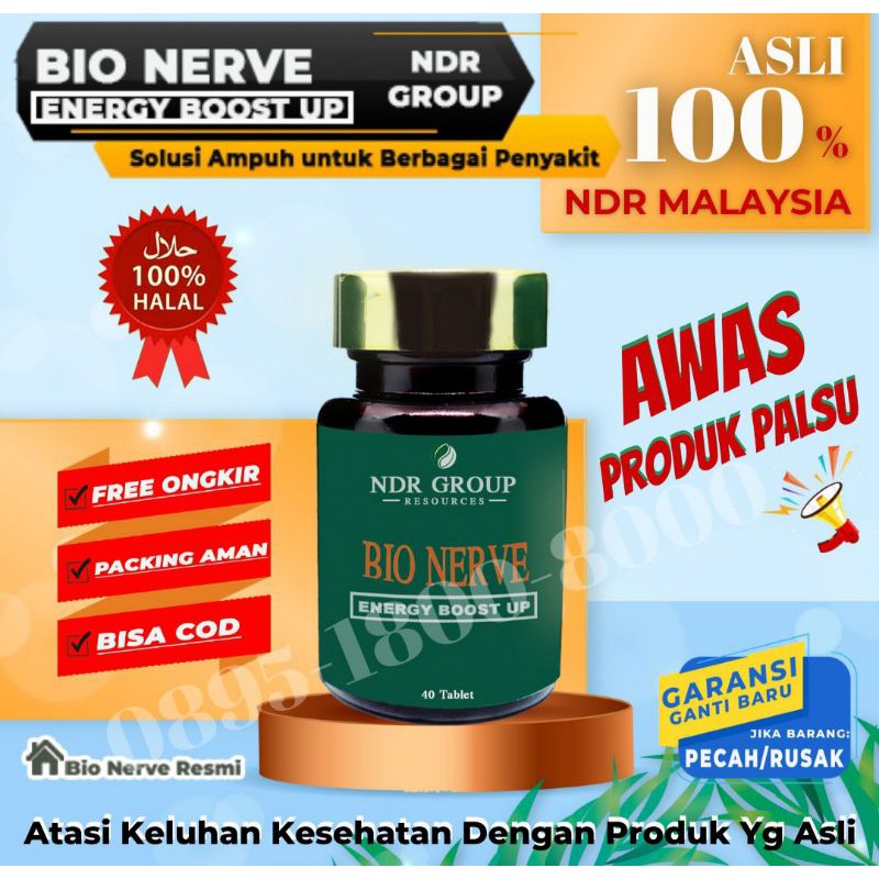 PROMO BIO NERVEE 100% ORIGINAL BIO NERVE ASLI MALAYSIA PIL AJAIB OBAT HERBAL NYERI LUTUT KAKI SENDI-NDR Malaysia