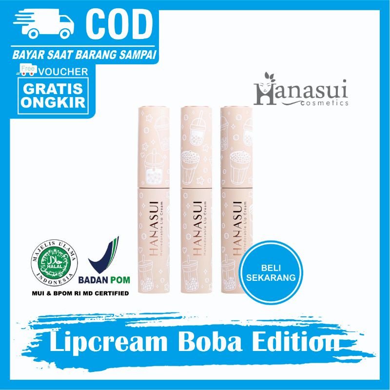 Hanasui Boba Lipcream Hanasui Boba Edition Hanasui Lip Cream Boba Lipstik Hanasui Boba Original 4gr