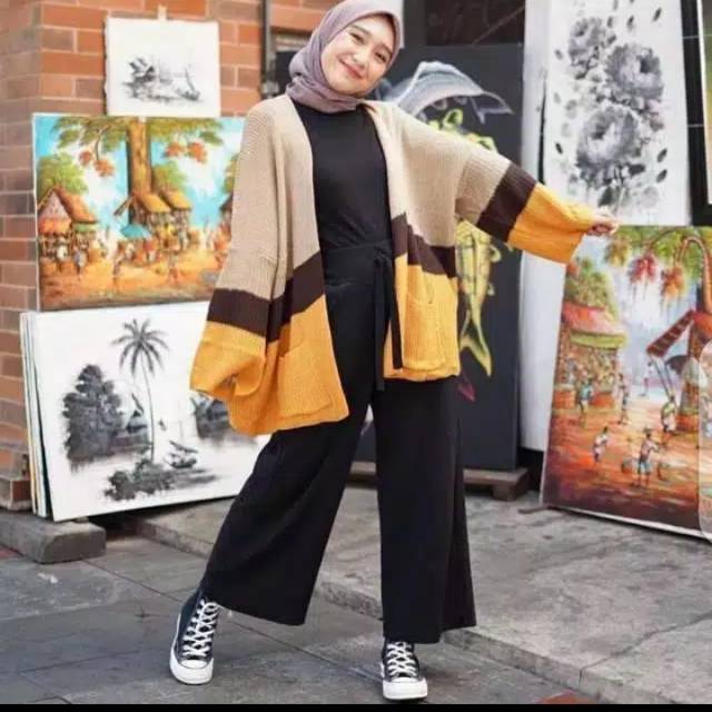 KARDIGAN RAJUT WANITA/CARDIGAN RAJUT OVERSIZE/ SELLENA OBEVERSIZE CARDI