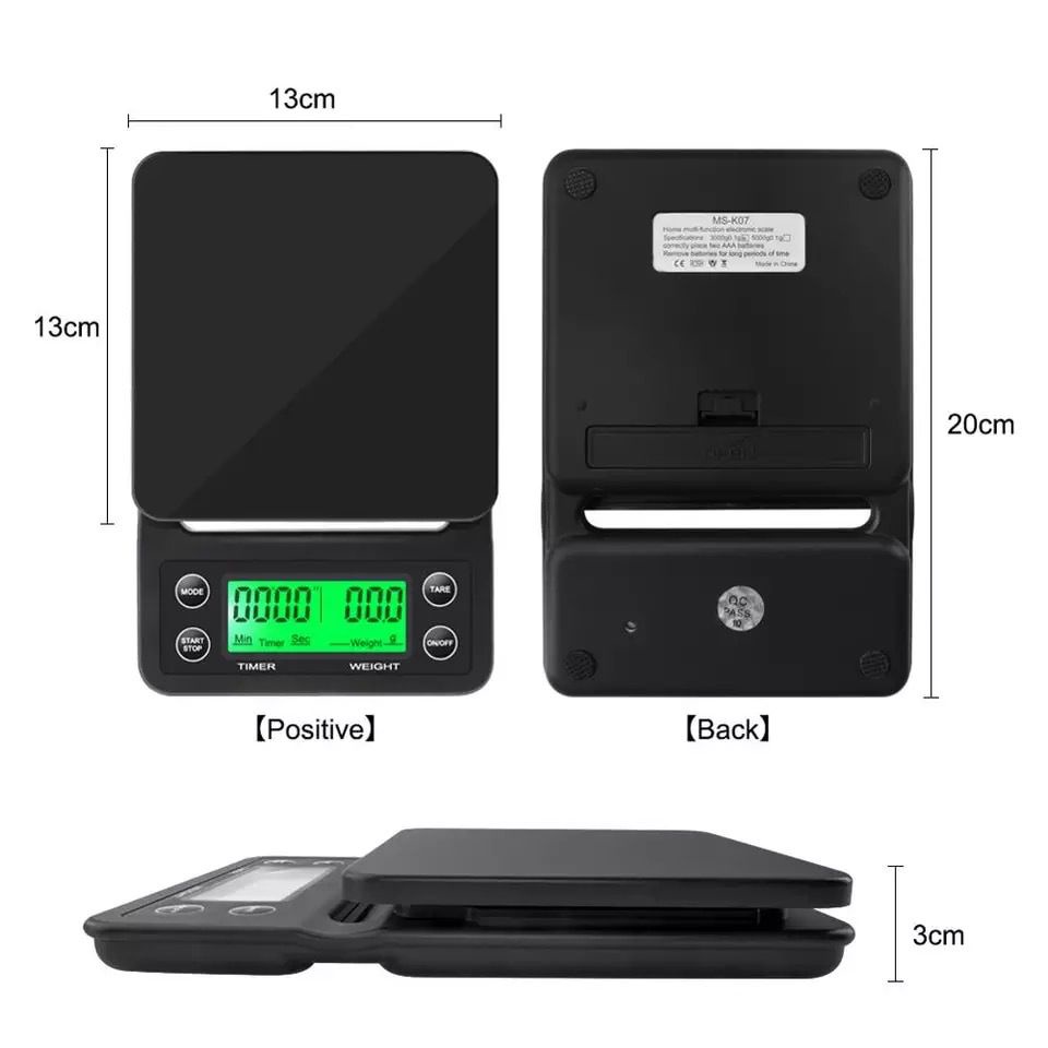 timbangan kopi digital timer V60 / coffee drip scale 5kg bergaransi / timbangan dapur kitchen scale