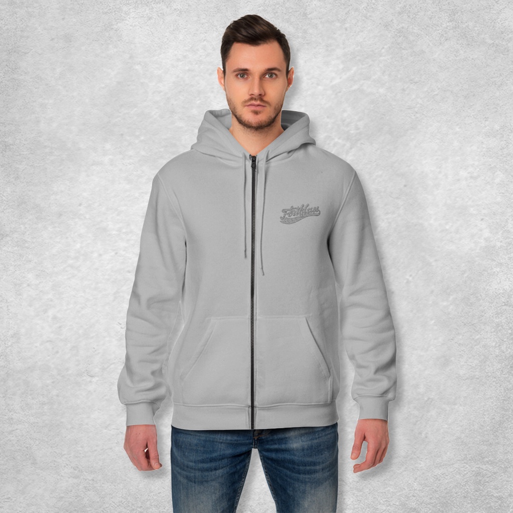 Fortglass Outerwear Unisex Zipper Polos Pria Premium Jaket Pria Jumper Hoodie