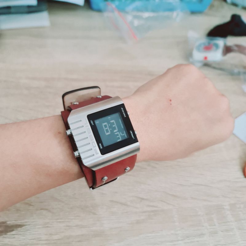 jam gaban digital fossil preloved original