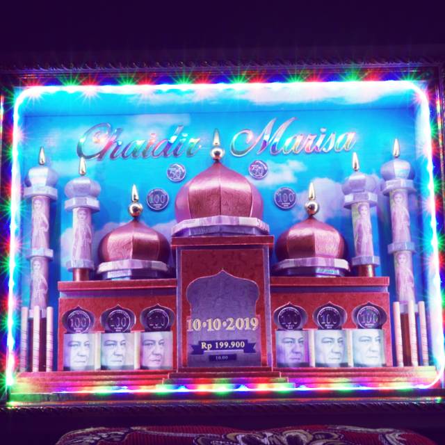 Mahar pernikahan bentuk masjid 3d