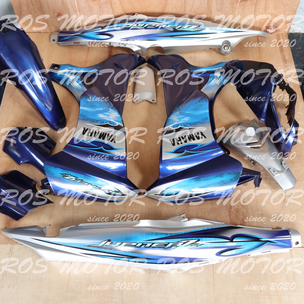 Cover Body Jupiter Z New Burhan 2008 Biru Silver Full Set Halus Bodi Jupiter Z Burhan Body Jupiter Z