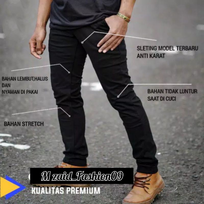 CELANA PANJANG COWOK KATUN CHINOS PREMIUM SKINNY