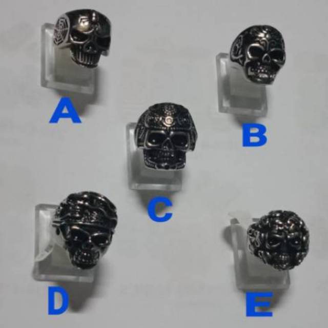 Skull ring titanium/ring skull/cincin titanium
