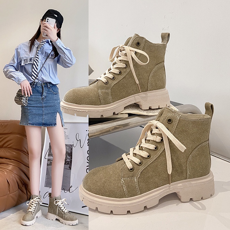 [ ORIGINAL IMPORT ] Sepatu Boots Korea Wanita Import Boots Jeans Premium Quality SI 159