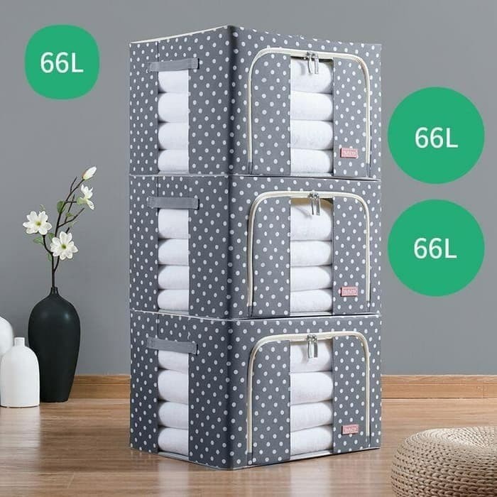 Lemari box praktis | portable storage box lemari lipat 2 pintu