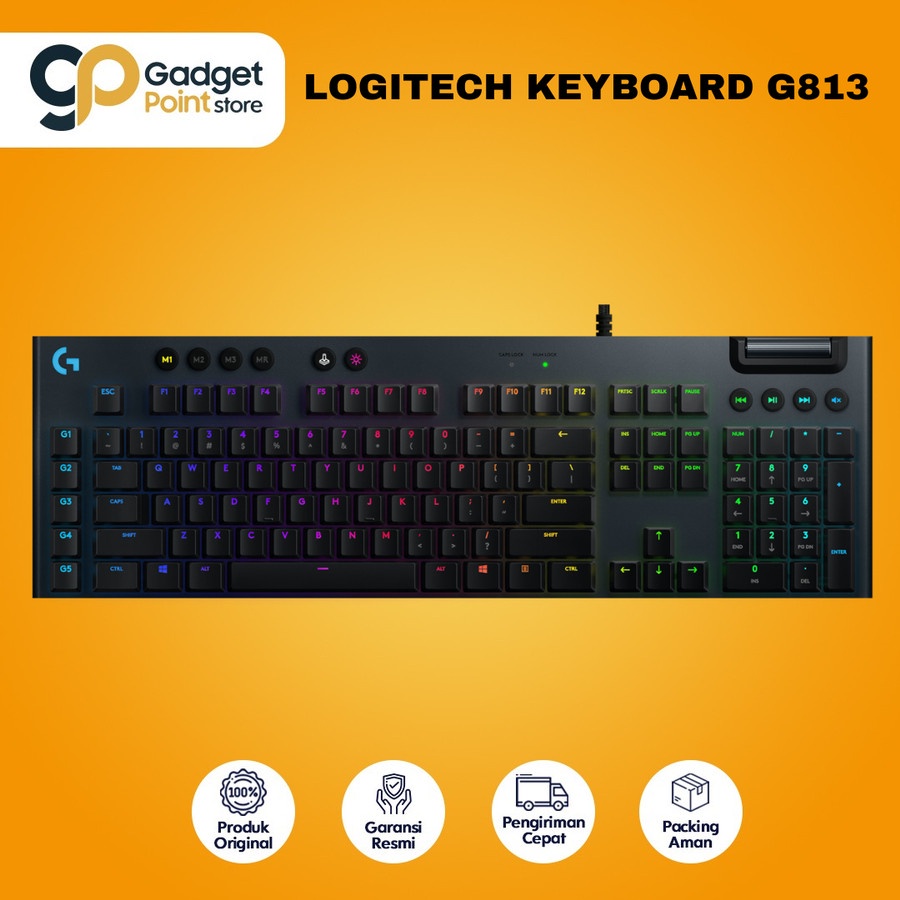 Keyboard Gaming | Keyboard RGB Logitech Keyboard Gaming G813 Lightsync RGB - Garansi 2 Tahun