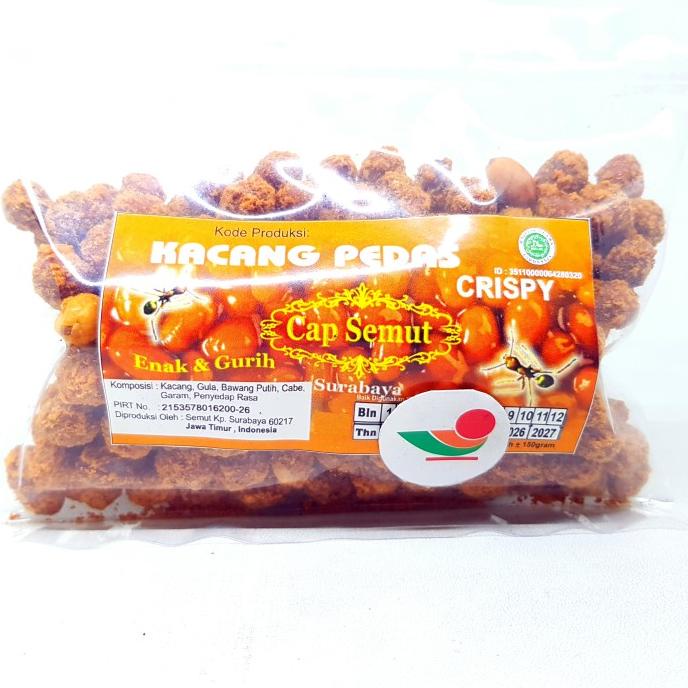 

(:(:(:(] CAP SEMUT KACANG PEDAS CRISPY 150gr | PEDES ASIN MANIS KHAS SURABAYA