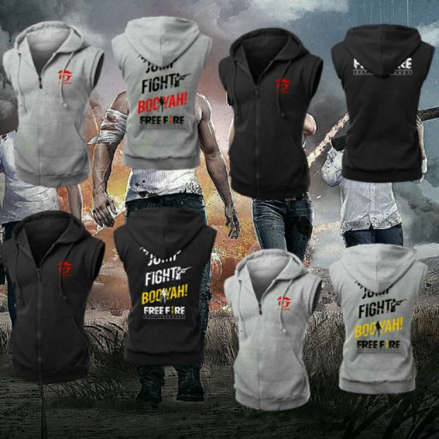 Jaket Rompi Gaming Free Fire Mobile Garena ROG