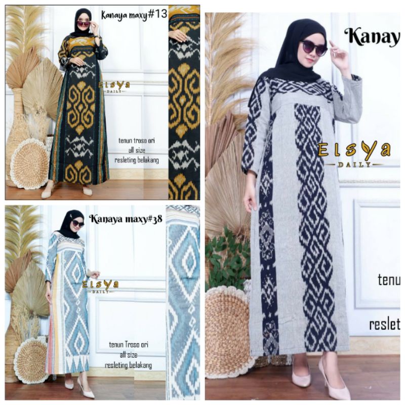 Premium Series Gamis Kayara Maxi Ori Tenun Troso Dress Batik Soloan Muslim Modern Super Duper Cantik
